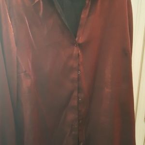 Lane BRYANT Venezia RED Rayon BLOUSE Vibrant!